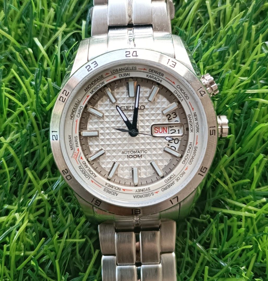 Seiko world time hot sale automatic