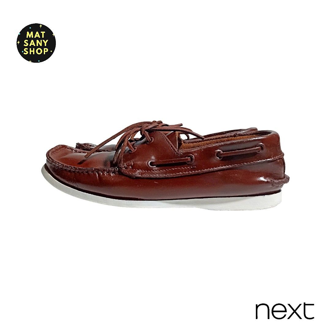 Sepatu Kulit Leather Boat Shoes Next Mens Pria Loafer Kasual Slip - Main Image