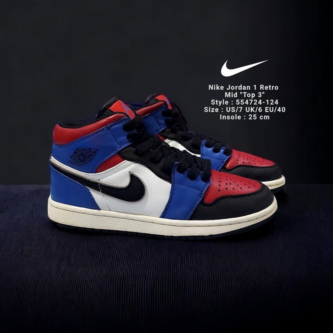 Sepatu Nike Air Jordan Retro Mid 'Top 3' Basketball 554742-124