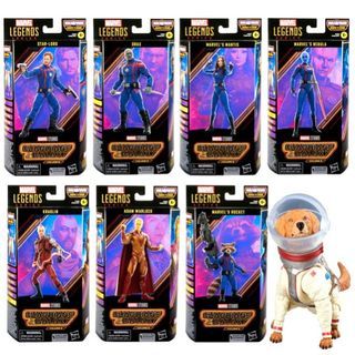 Set Of 7 MISB Marvel Legends Guardians Of The Galaxy Vol.3 GOTG Cosmo Wave Adam Warlock, Mantis, Nebula, Rocket Raccoon, Drax, Kraglin, Star-Lord With Complete Cosmo Baf