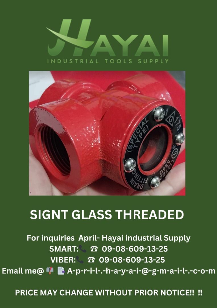 Sight glass threaded, Commercial & Industrial, Construction Tools ...