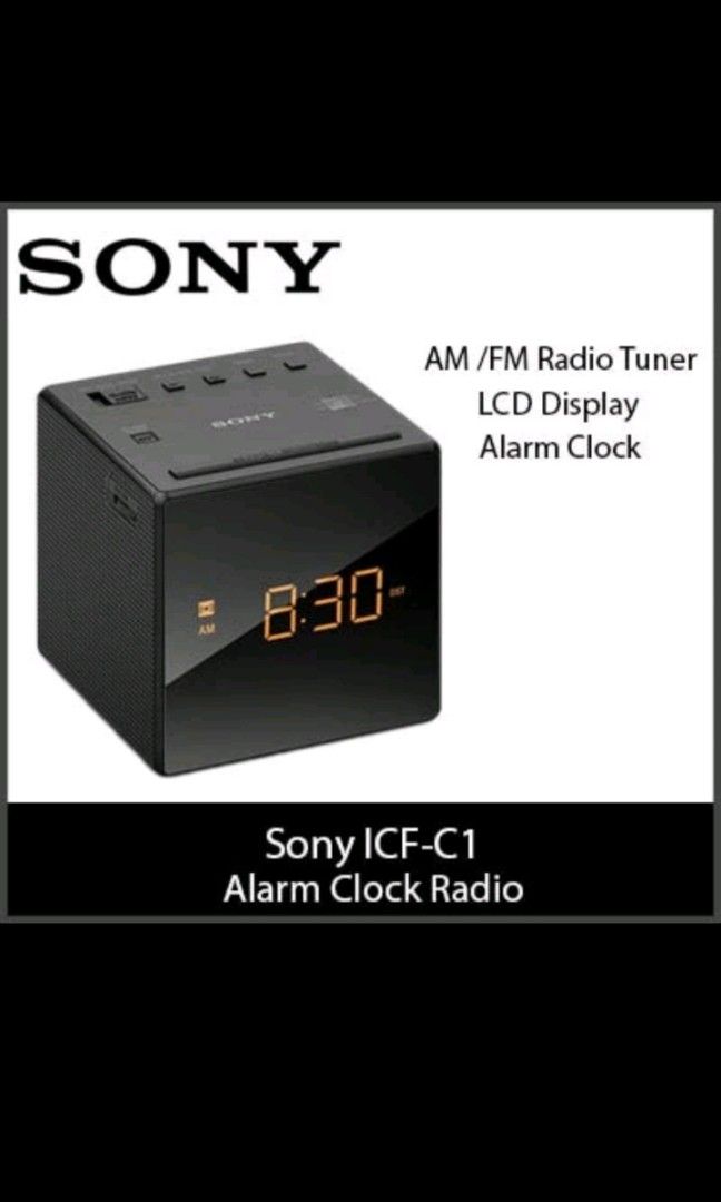 Sony ICF C1 Alarm Clock Radio, Audio, Soundbars, Speakers