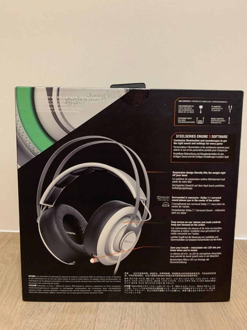 Steelseries Siberia 650 gaming headset Audio Headphones