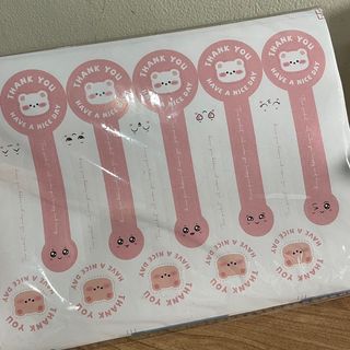 Sticker thank you 100pcs