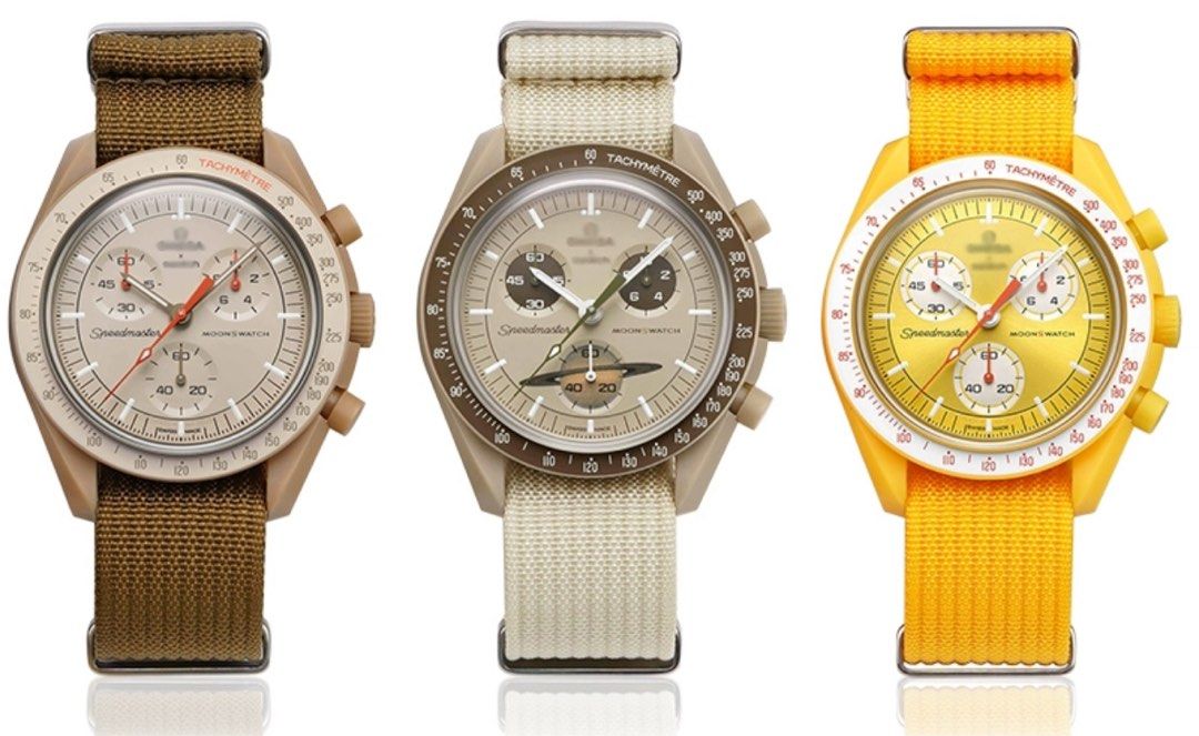 SWATCH OMEGA MOON SWATCH NYLON CANVAS NATO STRAP WITH STAINLESS STEEL BUCKLE Men s Fashion Watches Accessories Watches on Carousell