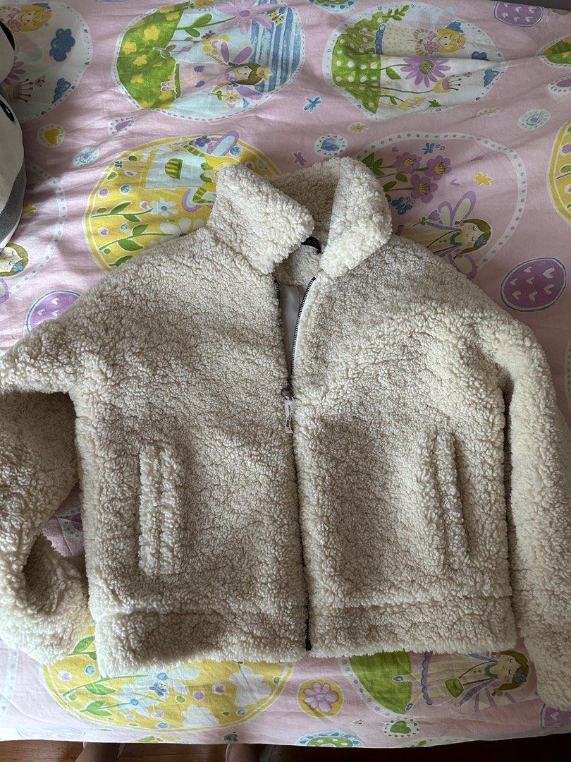 Teddy bear jacket with zipper