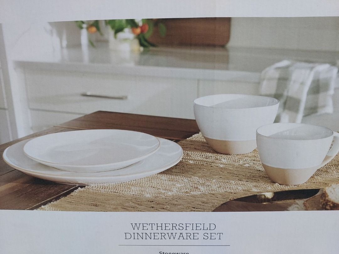 Threshold Dinnerware Plate Set Wethersfield White 16 Piece NewUSA Furniture Home Living Kitchenware Tableware Dinnerware Cutlery on Carousell
