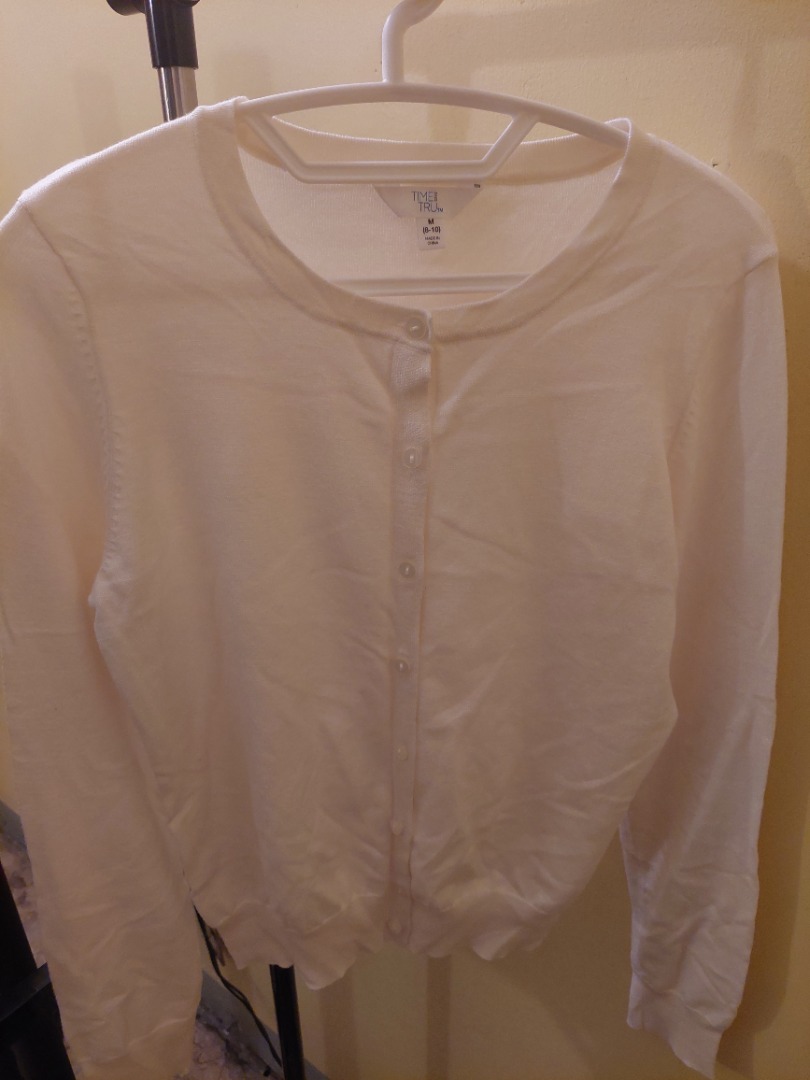 Time and Tru White Cardigan, Women's Fashion, Coats, Jackets and