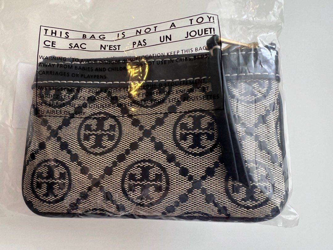 Tory burch monogram discount card case keyring