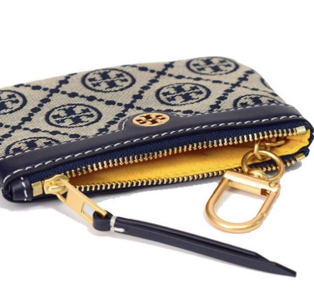 Tory burch monogram card case keyring outlet