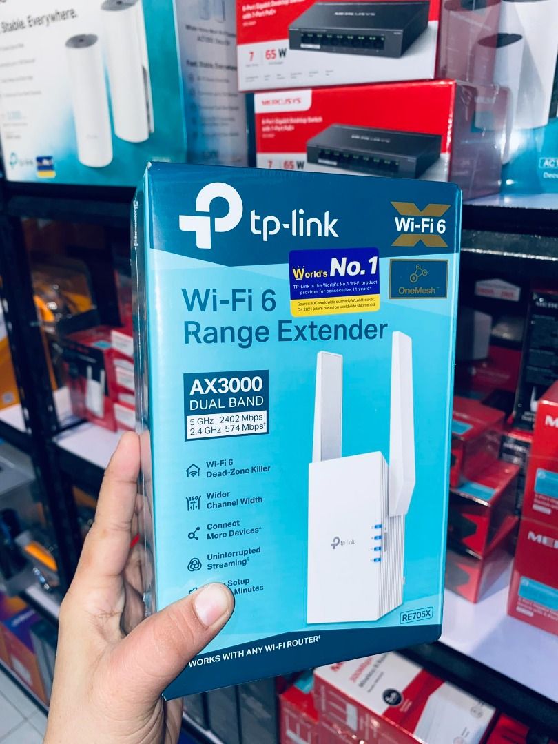 ✓TP-Link RE705X AX3000 Dual Band WiFi 6 Range Extender One Mesh, Computers  & Tech, Parts & Accessories, Networking on Carousell
