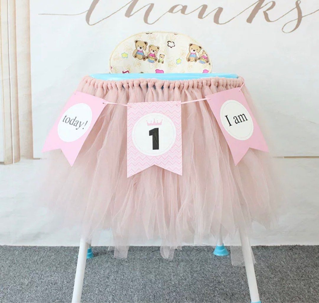 Tulle High Chair Skirt Babies Kids Baby Nursery Kids