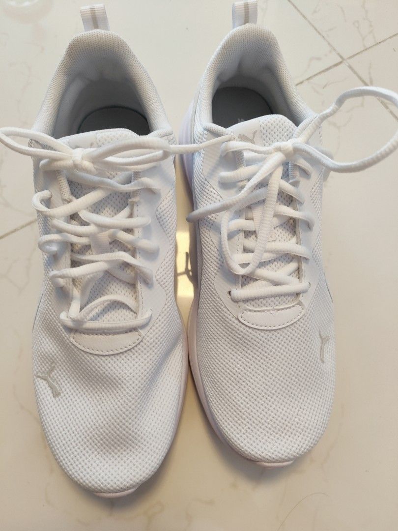 Puma white running sports shoes hot sale