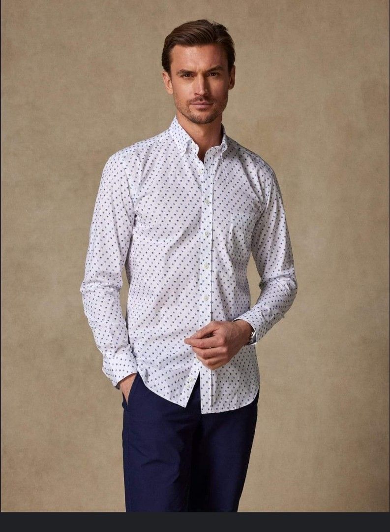 UNIQLO FLORAL POLO LONG SLEEVES FORMAL POLO Men s Fashion Tops