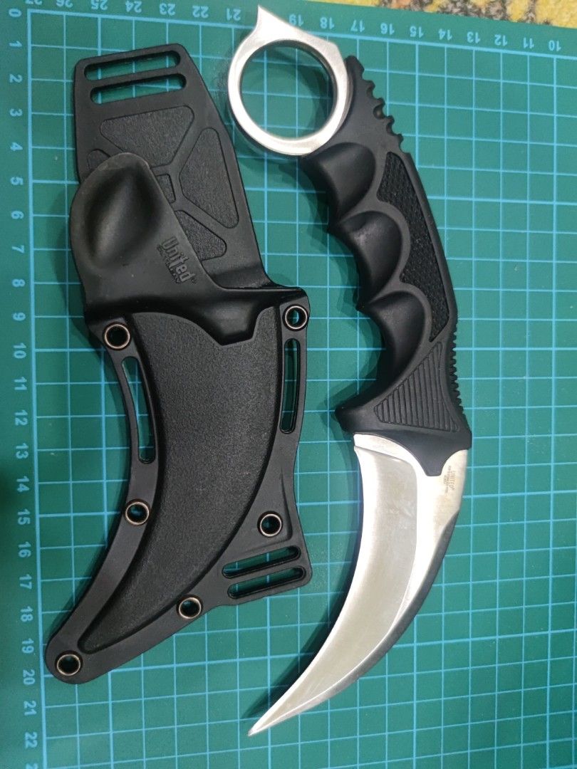 United Cutlery Honshu Karambit Black Handle Stainless Fixed Blade Knife