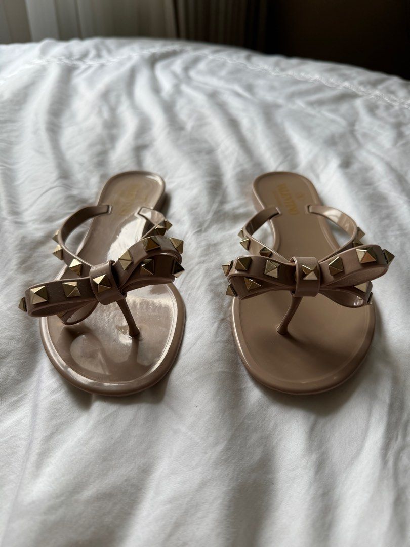 Valentino Rockstud Flip Flops Women s Fashion Footwear Flats