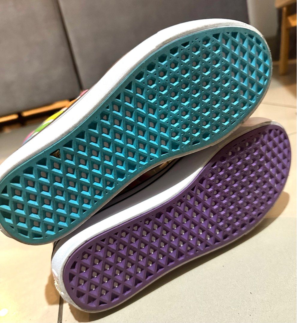 Rainbow vans 2024 on the bottom