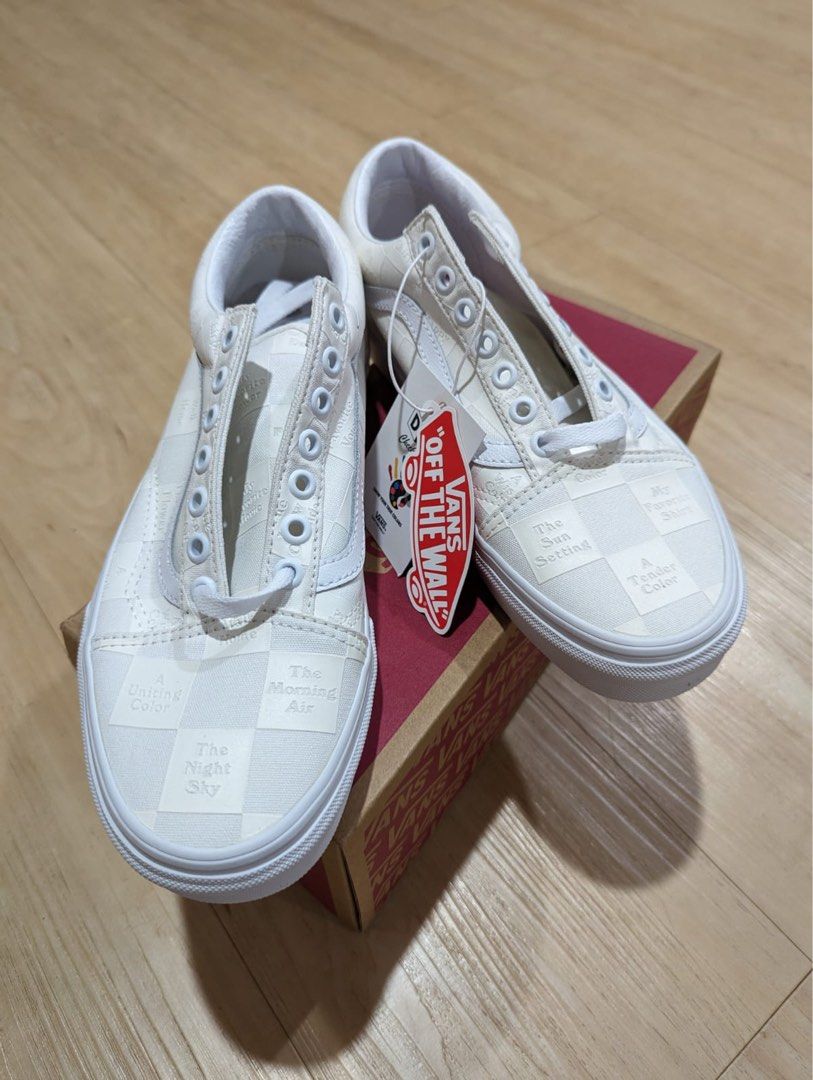 Checkerboard true cheap white vans