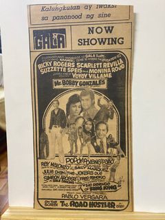 Vintage Bobby Gonzales The revenge of Fung King -  Tagalog Filipino Old Newspaper Clip Cut Outside OPM Filipino Cinema Movie House Poster Wall Print Decor Ad