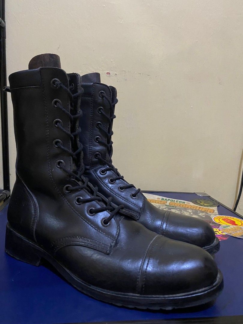 Vintage Paratroopers Leather Boots Dr Martens sepatu vintage kulit