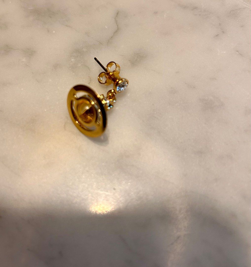 Gold new petite orb earrings hot sale