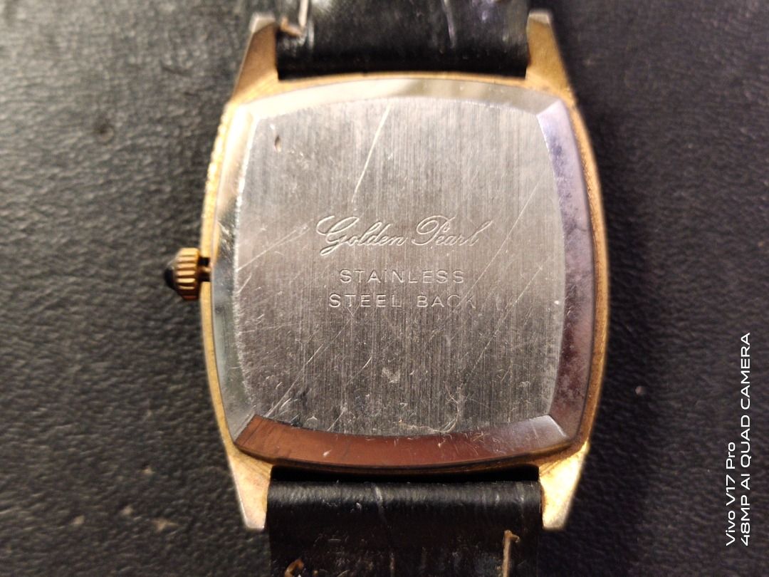 Vtg Golden Pearl Mechanical Hand Winding Watch