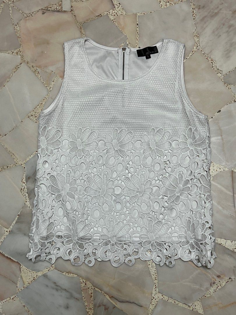 Louise Lace Top - White main image 0