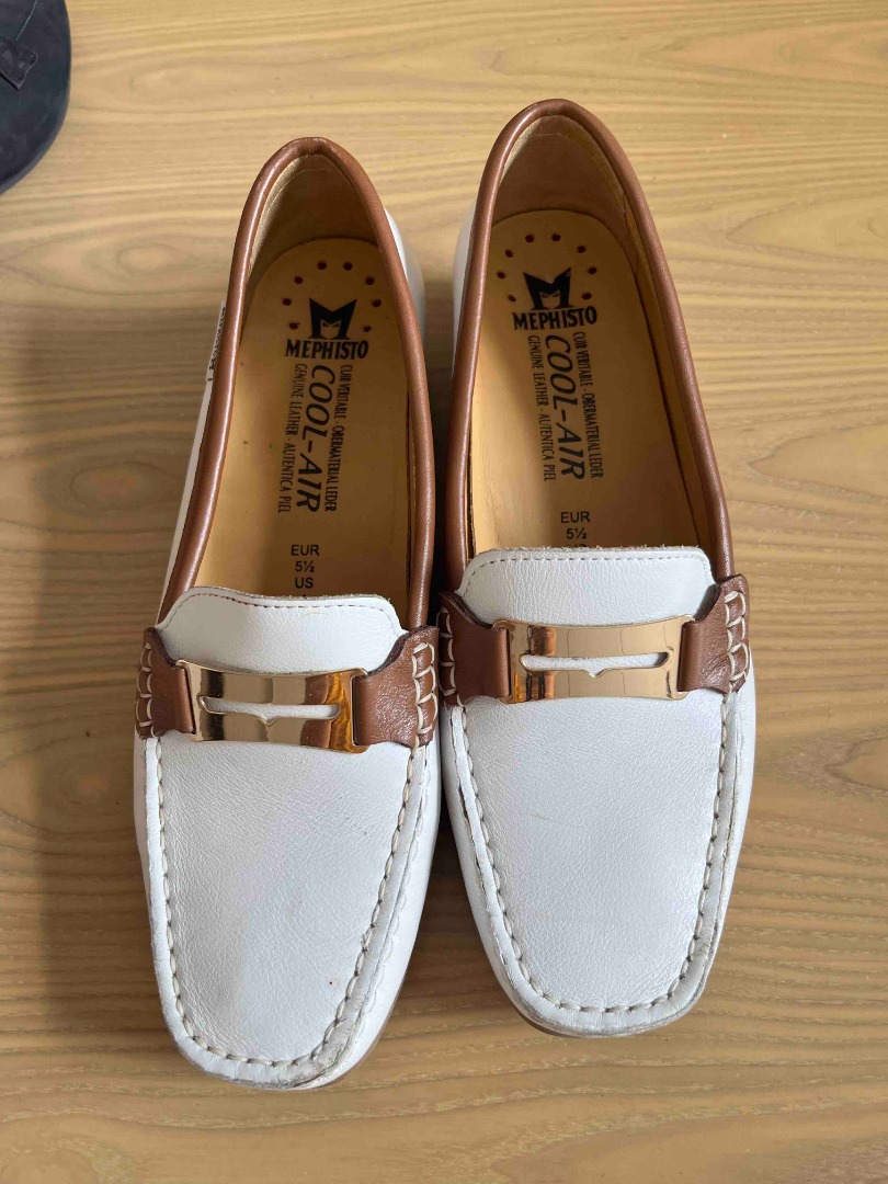 White loafer 38 Women s Fashion Footwear Loafers on Carousell