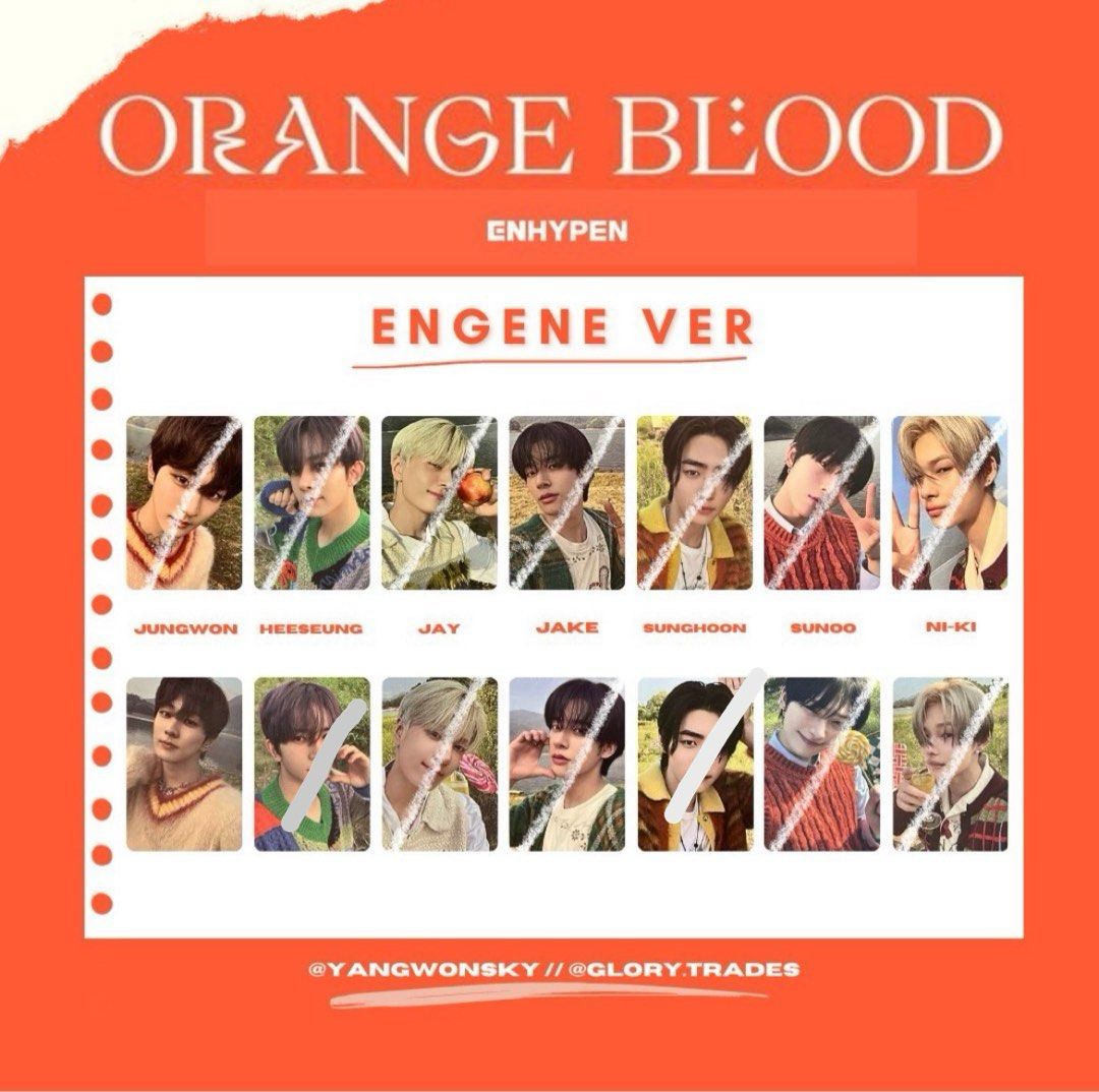 ENHYPEN ORANGE BLOOD Weverse抽選特典 トレカ 全員