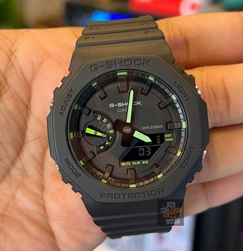 100% Original Casio G-Shock CasiOak Neon Accent Series GA-2100-1A3DR ...