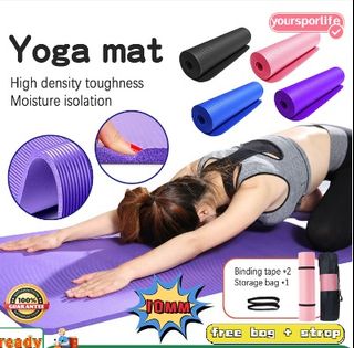 High Quality Yoga Mat EXTRA THICK 8MM NBR Non-Slip Mat (PINK) Aerobic Home  Workout GYM Fitness Exercise 瑜伽垫