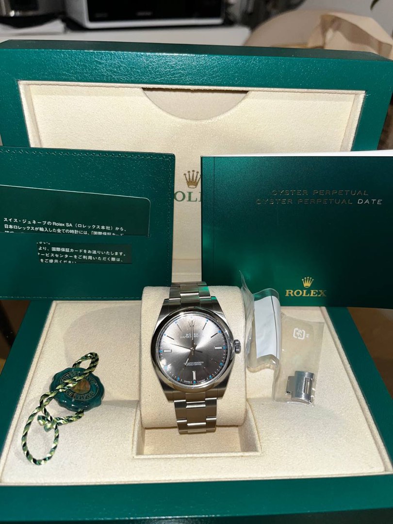 2017 Rolex oyster perpetual rhodium 39mm, Men's Fashion, Watches