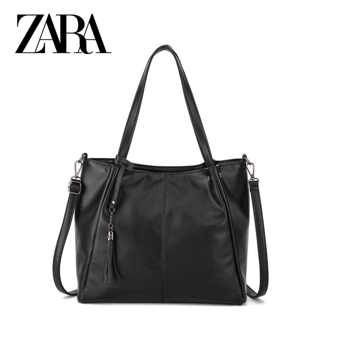 𝐙𝐀𝐑𝐀 2in1 Totebag Slingbag Zipper Tas Bahu Selempang Kulit