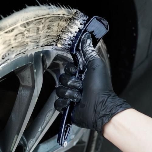 Tire Brush, Black Stiff Bristle Wheel Cleaning Brush, Car Carpet