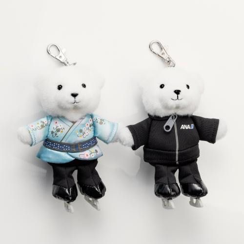 全新現貨] ANA羽生結弦Yuzu Flight Bear天と地と小熊鎖匙扣套裝, 興趣 