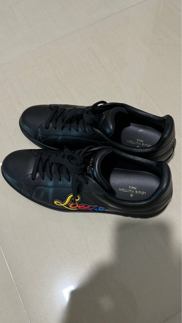 Mens black sales louis vuitton sneakers