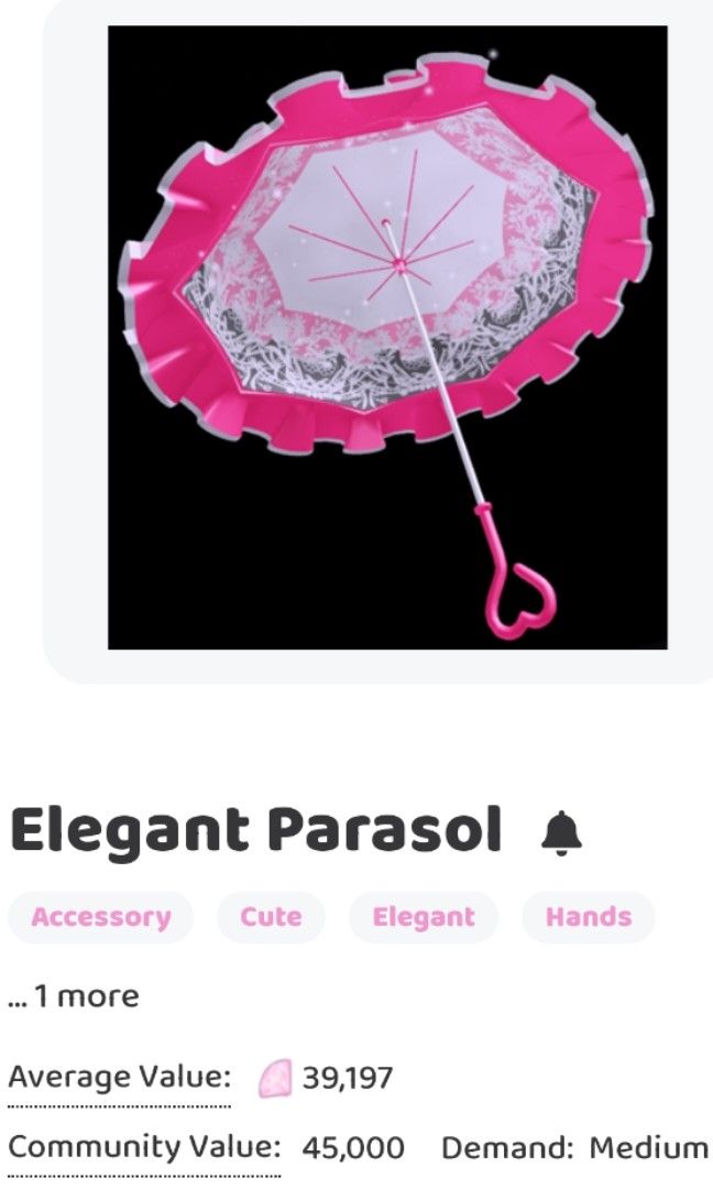 ‼️ Royale High ‼️ Elegant parasol D, Video Gaming, Gaming Accessories