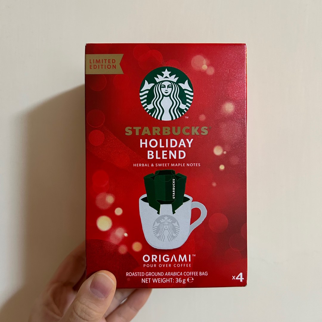 星巴克Starbucks Holiday Blend 掛耳式滴漏咖啡（節日限定）, 嘢食& 嘢