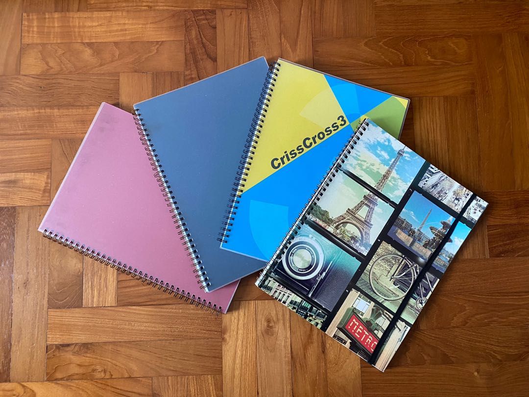 A4 Ring Notebook (Category: Stationery & School Supplies) located in Singapore. Submitted by rosette (Listing ID 1269975697, Image 1). Description: 🥨 brand new A4 ring notebooks - 100 pages 🥯 original price $4.00 onwards 🍞 back of red/navy ones are slightly yellow, but pages are good as new 🥖 Paris design notebook from Typo - comes with perforated pages 🥐 $2 each, $7 for all 4 .