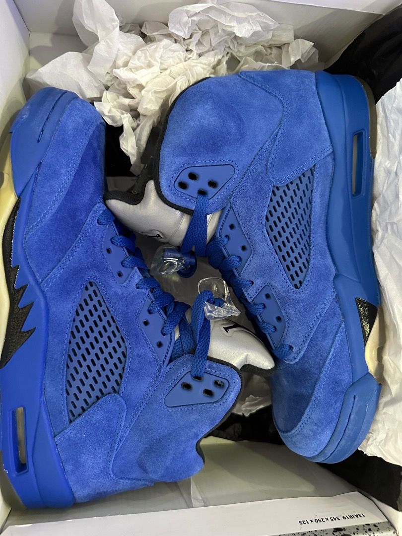Air Jordan 5 Retro BG Blue Suede