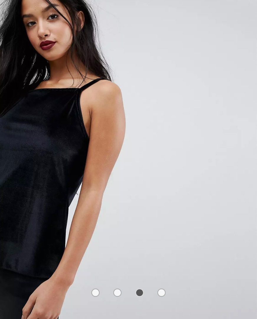 Velvet Cami Top in Black