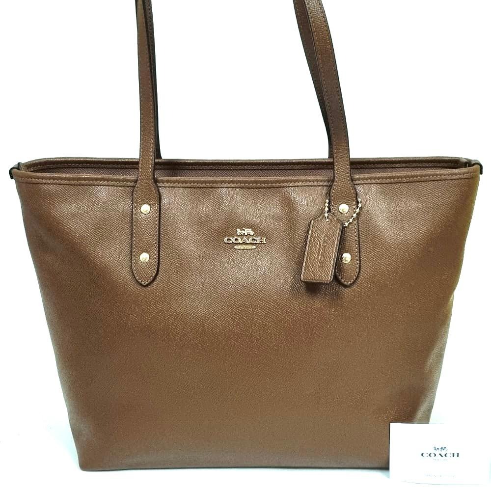 Coach crossgrain leather hot sale city zip tote