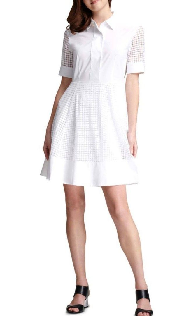 Authentic DKNY White Lace Dress, Women's Fashion, Dresses & Sets, Dresses  on Carousell