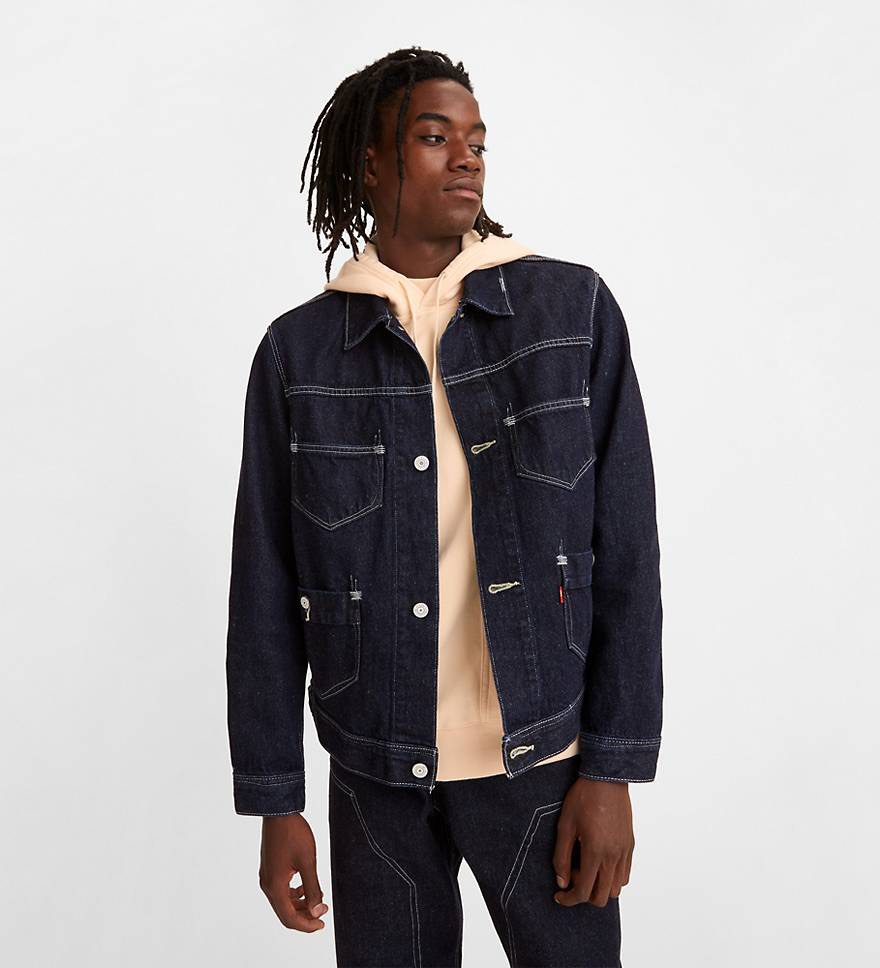 Levi s red denim jacket outlet mens