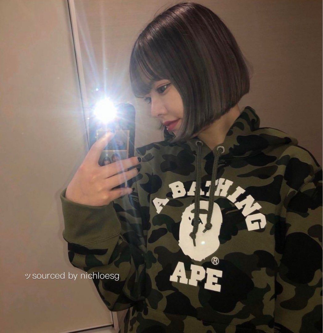 BAPE 1ST CAMO COLLEGE PULLOVER HOODIE