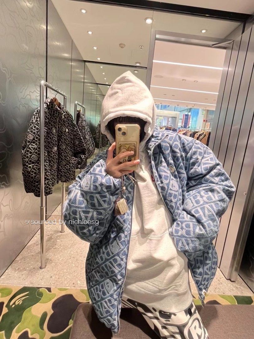 Reflective discount bape hoodie