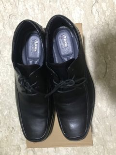 Mens black leather sales shoes size 6