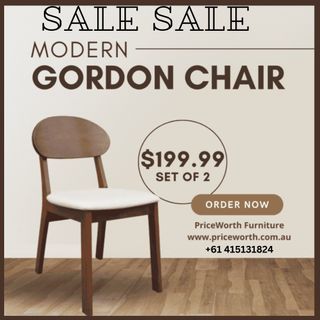 BIG SALE!!!SET OF 2 COMFORTABLE DINING CHAIRS - ORDER NOW!!