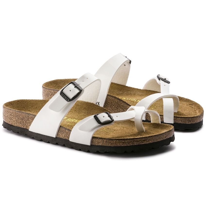 Birkenstock mayari white patent sales