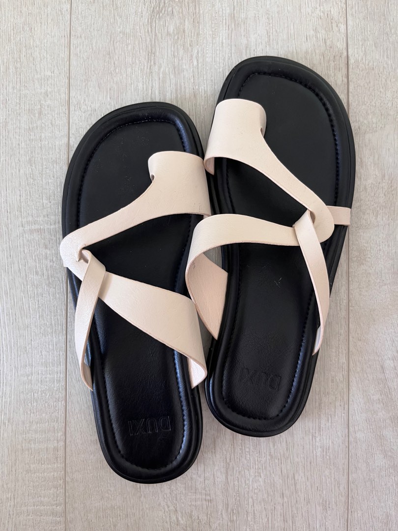 Black and Cream Sandals